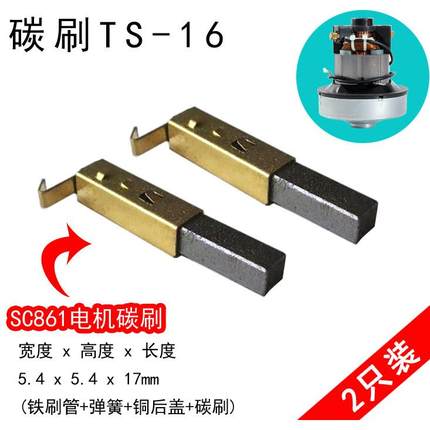 TS-16吸尘器电机碳刷SC-861 SA2801-AL HCX-S22 5.4x5.4x17mm