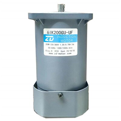 6IK200GU-UF ZD中大交流减速电机马达200W三相220V/380V电压