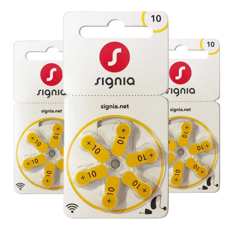进口电池signia10助听器电池A10西嘉助听器钮扣电子峯力唯听