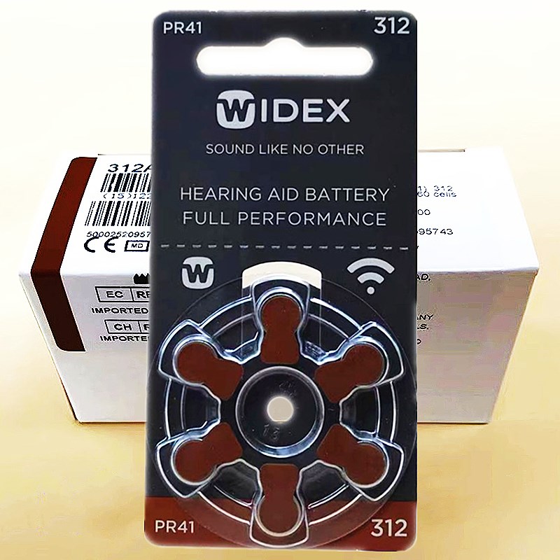 WIDEX助听器电池A312原装进口PR41 1.45V锌空气纽扣电池