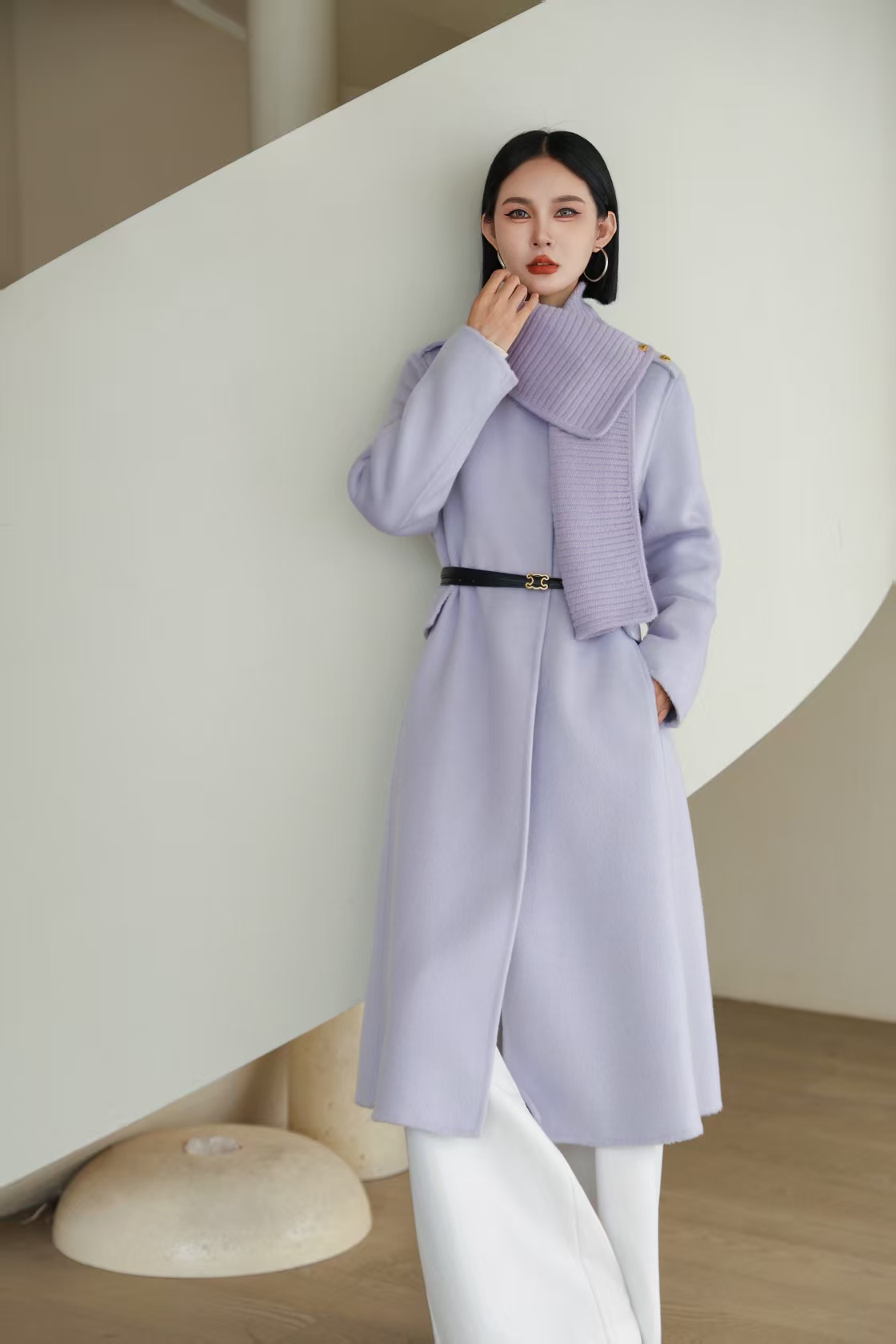 2025秋冬新款双面羊绒大衣女中长款韩版宽松羊毛呢子外套