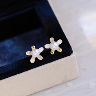 国庆特惠-广西北海天然珍珠耳钉女款独特高级感耳饰礼物