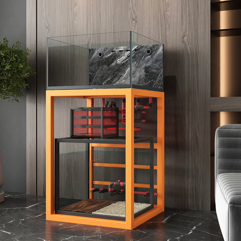 不锈钢鱼缸架子落地式鱼缸底柜金属底座承重架客厅家用小型托架