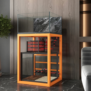 不锈钢鱼缸架子落地式 鱼缸底柜金属底座承重架客厅家用小型托架