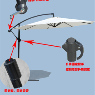 户外休闲伞具零配件户外伞遮阳伞太阳伞香蕉伞罗马伞伞架伞骨摇手