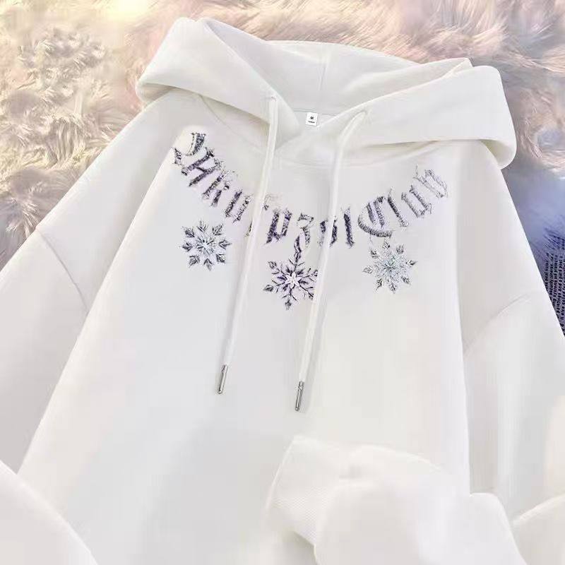 美式复古双层帽连帽卫衣男秋冬款情侣百搭加绒外套国朝印花国潮