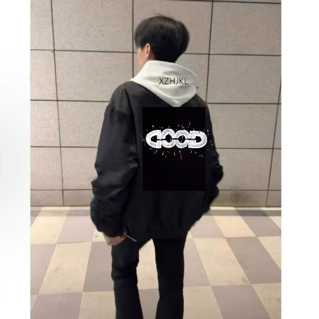 国潮飞行夹克情侣休闲棒球服男春秋设计新款高街潮牌外套三防面料