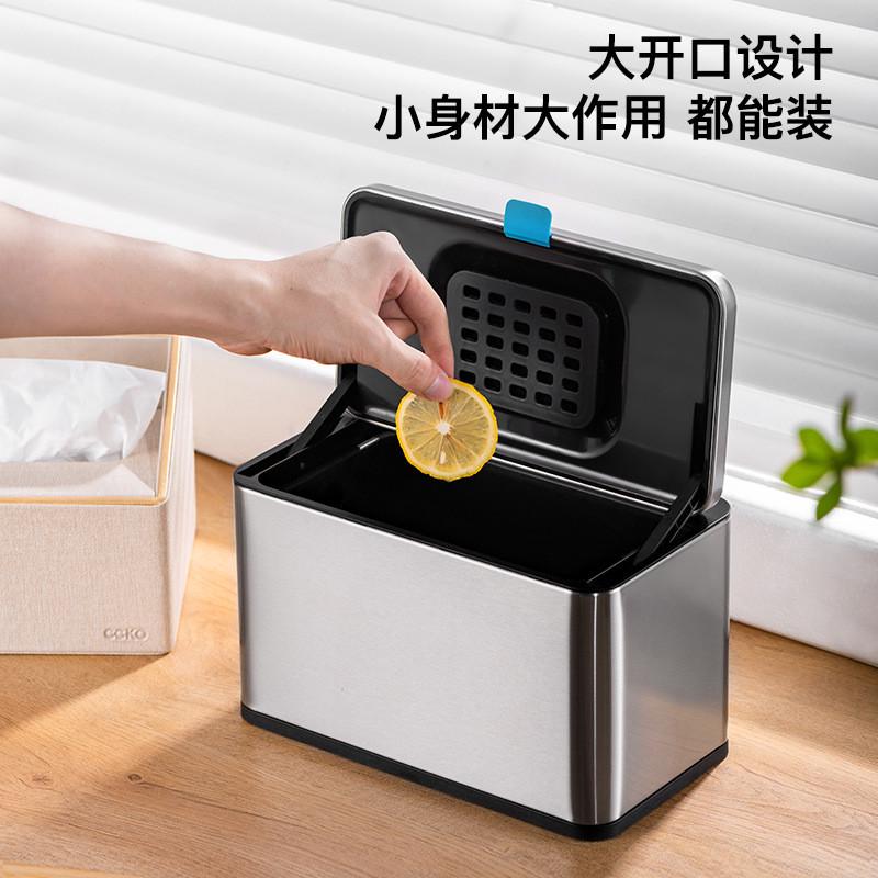 热销ccko挂式不锈钢家用壁挂创意厨余橱柜门悬厨房挂式垃圾桶挂壁图片