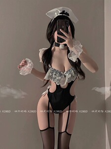 调高级感性感吊带睡裙蕾丝内裤2023爆款时尚情侣睡衣套装