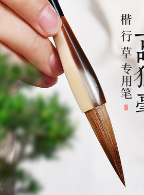 成竹堂纯狼毫毛笔组合装书法专用专业级大师级中号中楷国画高级楷书行书草书初学纯狼毫初学者高档毛笔礼盒装