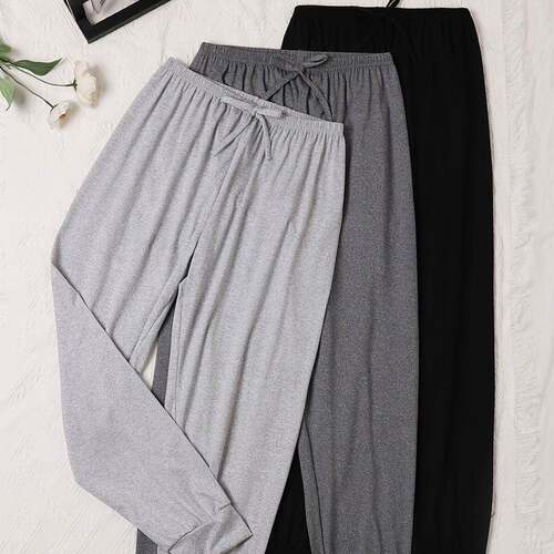 Plus Size Women'S Solid Color Knot Front Elastic Waist