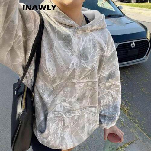 Women'S Tree Branch Print Long Sleeve Hoodie Casual