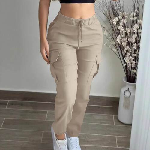 Women'S Trousers With Side Pockets Slim Fit Suitable For