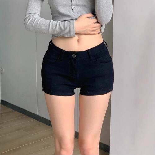Women'S Basic Casual Shorts Multi-Color High-Waisted High