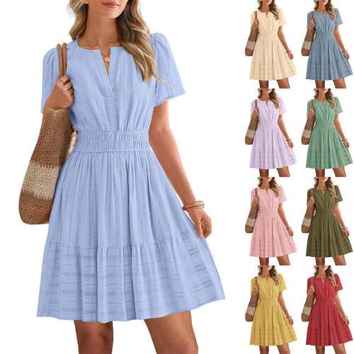 Womens Spring 2026 Casual Mini Dresses Lightweight Short