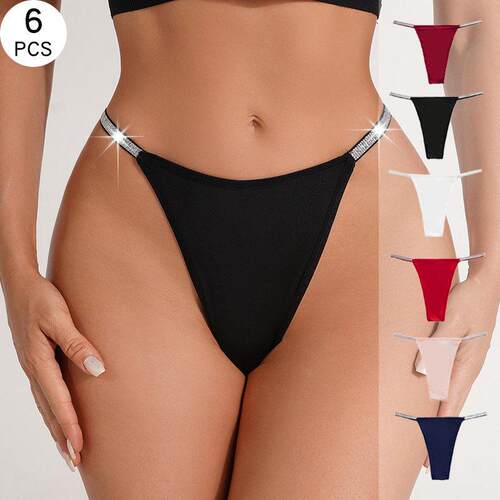 1/6Pcs Intimate Lingerie T-Back Women Sexy G-String Low Rise