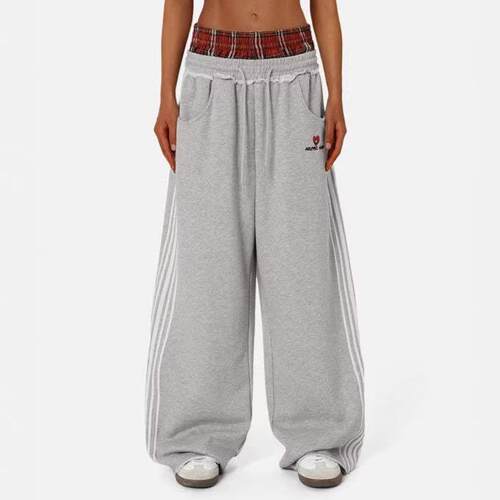 Men'S Comfortable Loose Fit Side Stripe Joggers | Light Gray