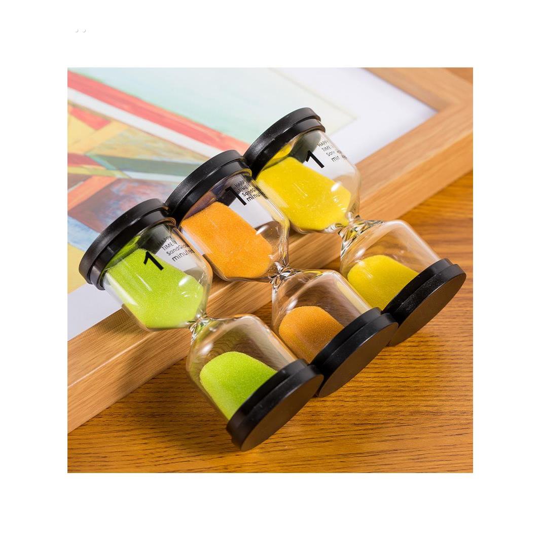 沙漏计时器儿童刷牙防摔1/5/10/20/30/3分钟时间流沙瓶漏斗一摆件