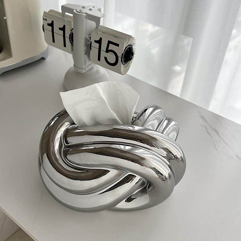 绳结纸巾盒客厅茶几餐桌卧室个性可爱家用陶瓷卫生纸盒收纳盒,收纳整理,纸巾盒,淘宝优惠券,粉丝福利购,淘宝优惠卷