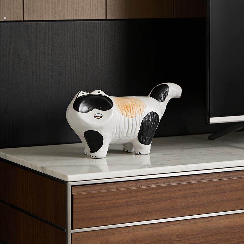 现代简约风手工陶瓷大摆件电视柜桌面可爱风艺术装饰品摆设,家居饰品,装饰摆件,淘宝优惠券,粉丝福利购,淘宝优惠卷