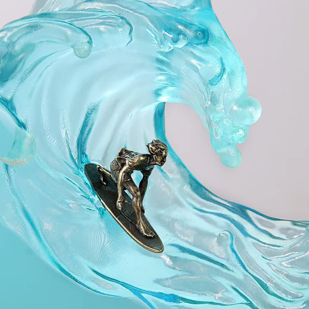 彩福海洋鲸鱼树脂夜灯摆件