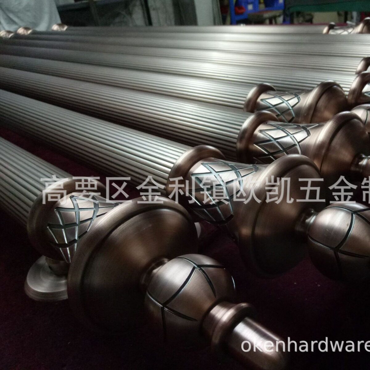 欧凯五金新中式拉手轻奢简约酒店别墅黄铜玻璃大门把手现代简约