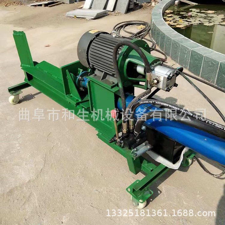 电动小型树段劈木机质量好价格优卧式液压劈柴机柴鸡店用高效省力