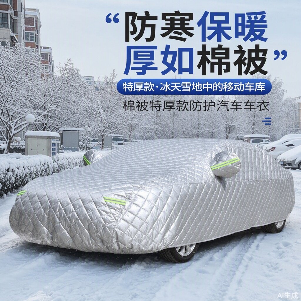 汽车车衣防雨加厚棉被防水防冰雹通用车身车罩防晒隔热遮阳外罩
