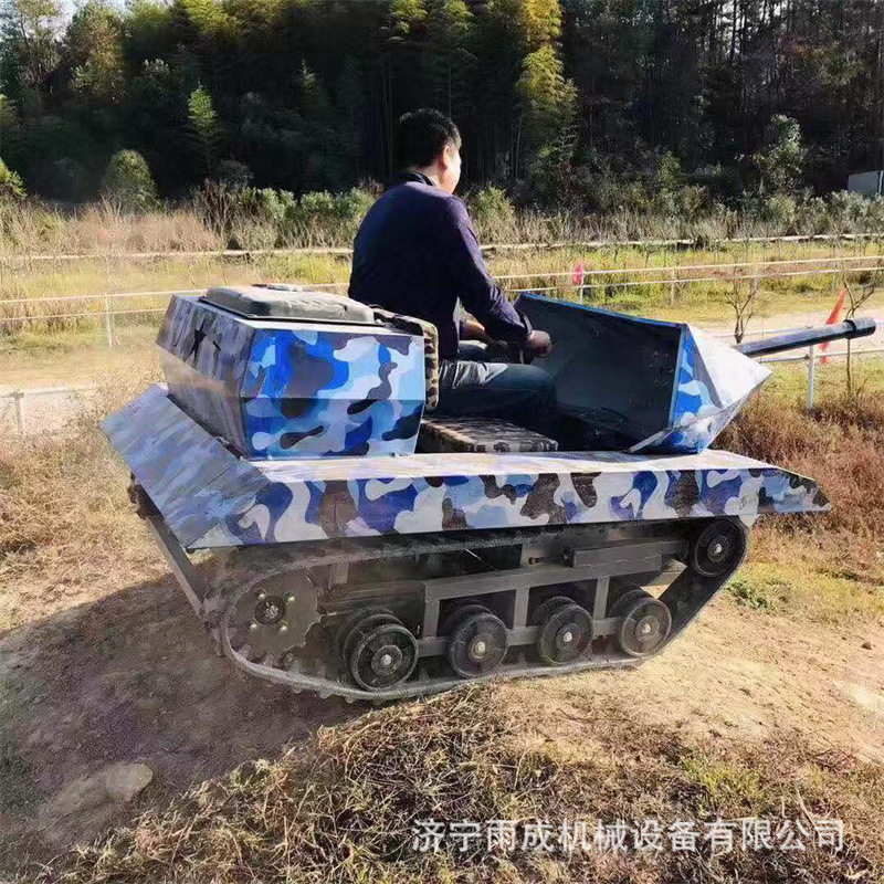 游乐场用雪地儿童坦克车 雪场双人坦克车 履带小型沙滩坦克车