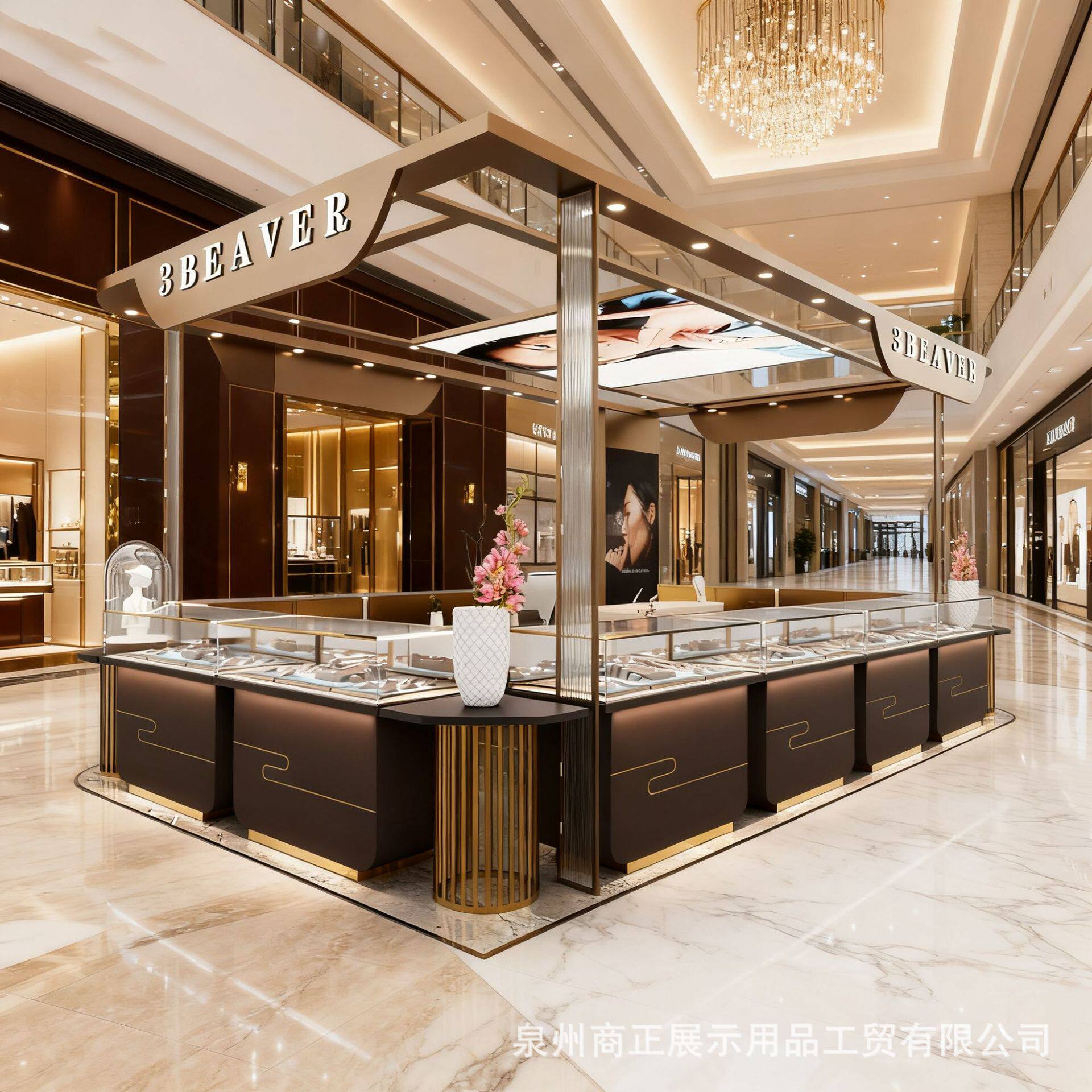 商场多经点位高端珠宝奢侈品展示柜潮玩零食快闪店定制展台陈列柜