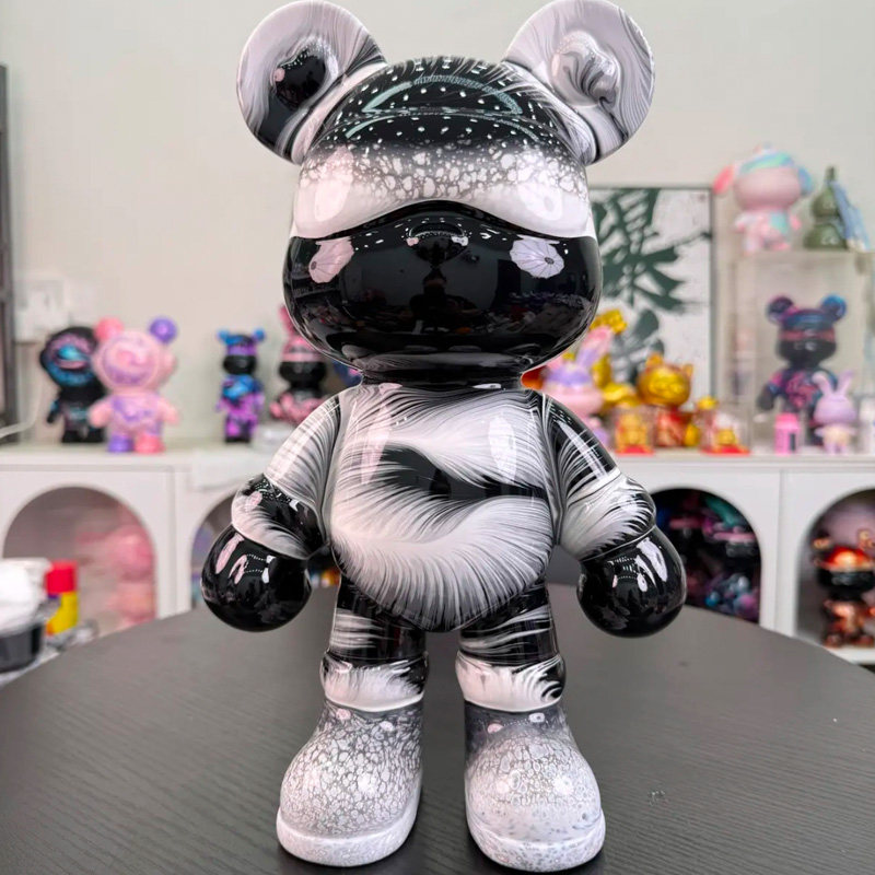 潮流网红纯手工DIY流体熊轻奢风立体摆件家居装饰品储钱罐酷酷熊,家居饰品,落地摆件,淘宝优惠券,粉丝福利购,淘宝优惠卷