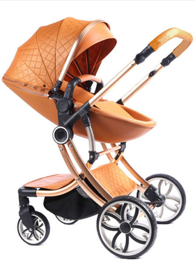 极速Baby Stroller 2 inr 1 Can Sit Can Lie Baby Pram High Lan