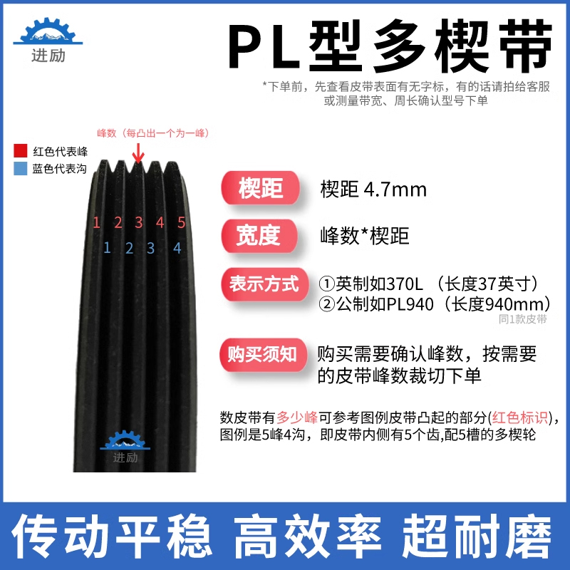 极速橡胶多楔带390L/lPL991 394L/PL1000 PL1005 多沟带竖槽齿形