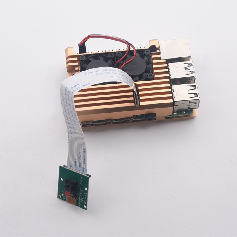 极速树莓派4B金h属外壳Raspberry pi4代主板散热铝合金保护盒 带