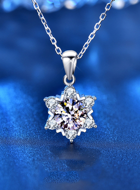 极速Moissanite Necklace 0.5CT 1CT 2CT 3CT VVS LaSb Diamond P