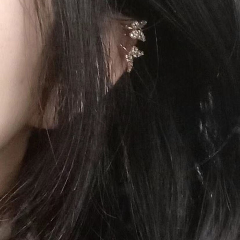 LACELIPS 蝴蝶耳钉超v仙无耳洞耳饰2023新款潮设计感耳骨钉女