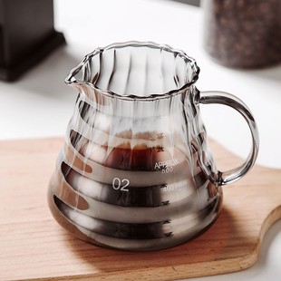 极速手冲咖啡壶玻璃竖纹s分享壶过滤杯咖啡器具套装家用神器漏壶