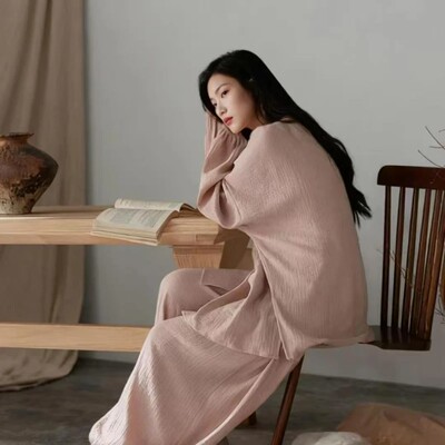 夜阑纱服饰优品长袖睡衣家居服