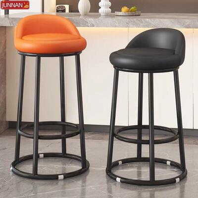 Iron high legged stool, bar counter chair, backrest chair