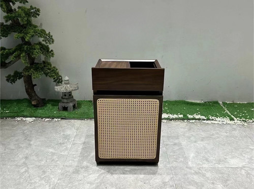 新中式胡桃木茶水柜移动茶桌