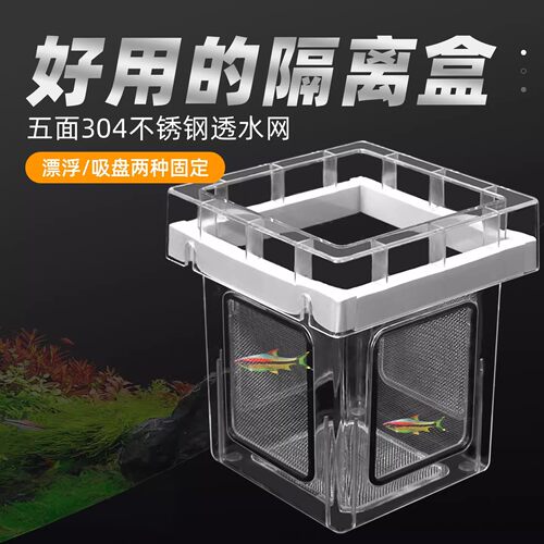 鱼缸隔离盒迷你鹦鹉孔雀