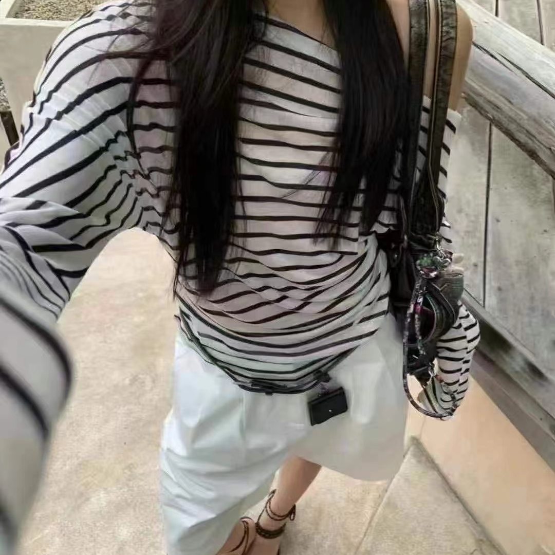 韩国东大门夏季新款条纹