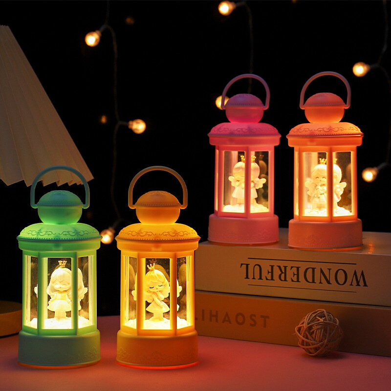 极速创意梦幻暮光天使水晶灯小夜灯少女心暖光流沙风灯床头氛围灯