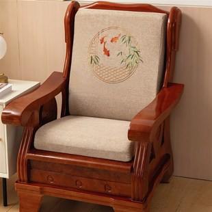 实木沙发垫带靠背加厚海绵垫红木沙发坐垫联邦椅垫连体木质沙发垫