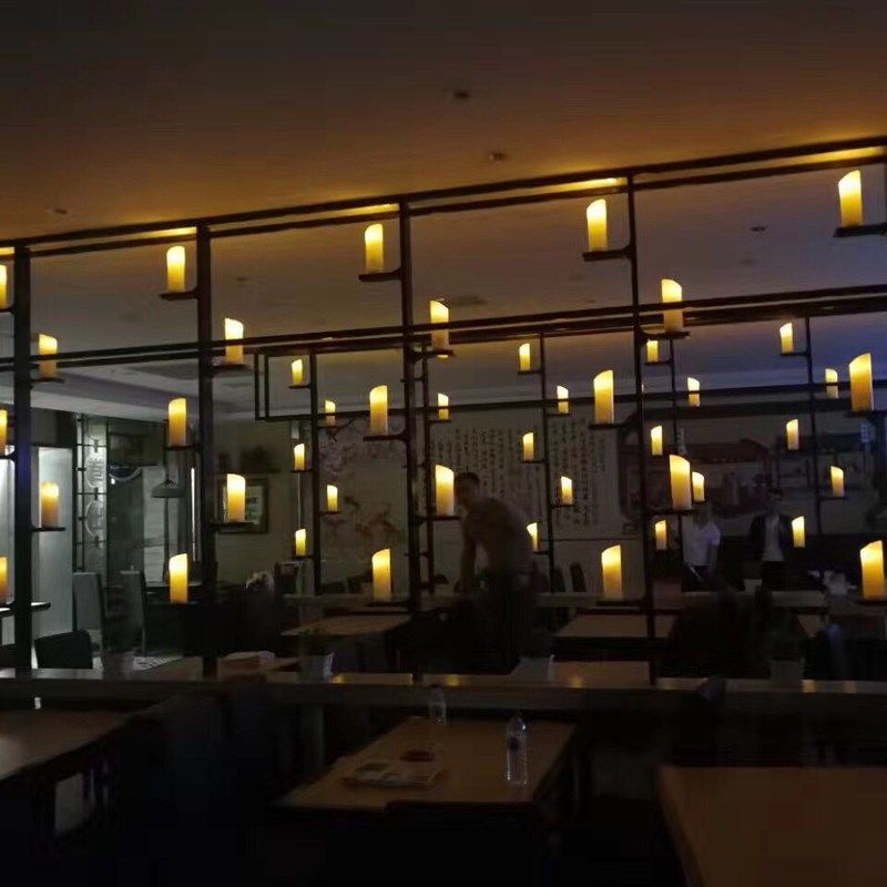 可接12v接线蜡烛灯内置直流电yled电子蜡烛灯酒吧会所餐厅室内装