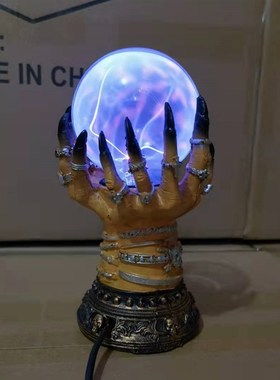 树脂静电感应负离子魔法球水晶球新奇特摆件场景布置道具鬼手魔球