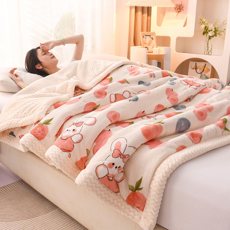 儿童毛毯冬季加i厚盖毯学生宿舍专用珊瑚绒午睡毯子婴儿宝宝小被