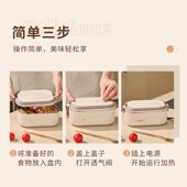 220V110V电热饭盒电加热免注水保温两格学生上班族饭菜自热便当盒