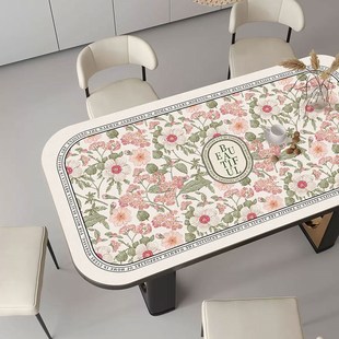 大圆角餐桌垫高级感防水防油防烫茶几pvc皮革桌垫方桌长方形桌布