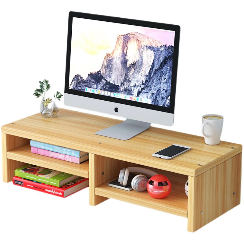 垫电脑显示器屏幕办公室桌面收纳盒底座书桌增高架子整理置物架